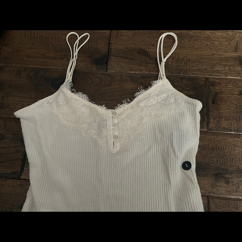 NWT White lace cami